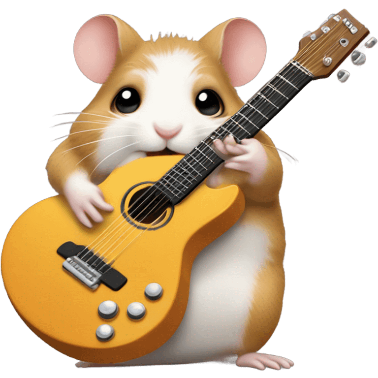 hamster playing a electric guitar emoji