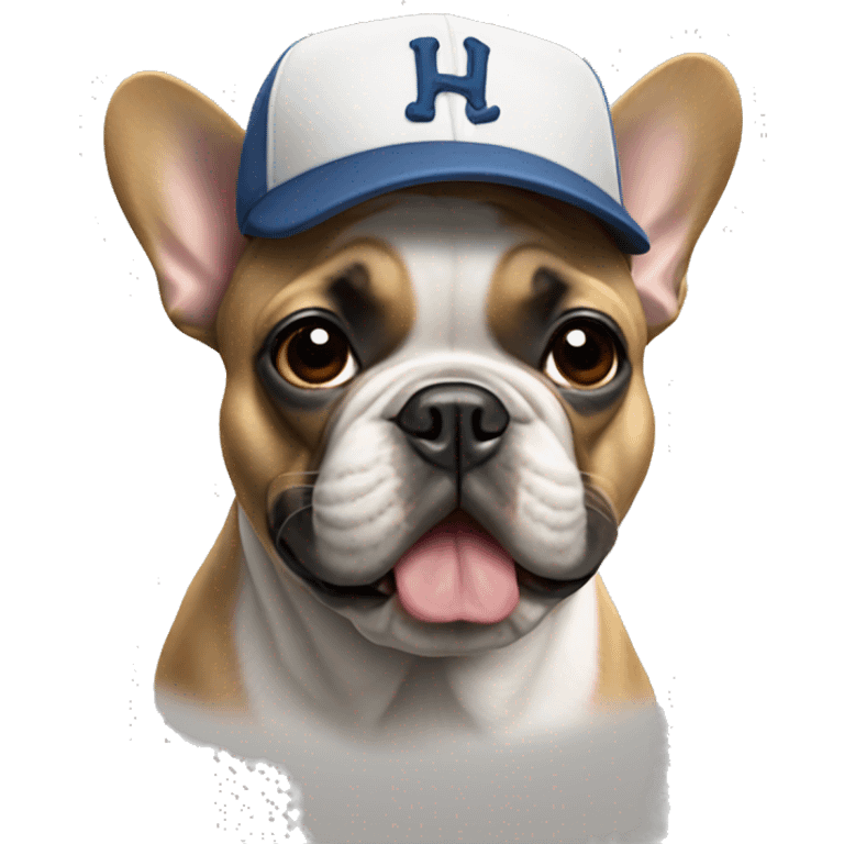 French bulldog wearing a baseball cap  emoji