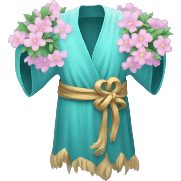 empty crystal magical robes covered with flowers emoji