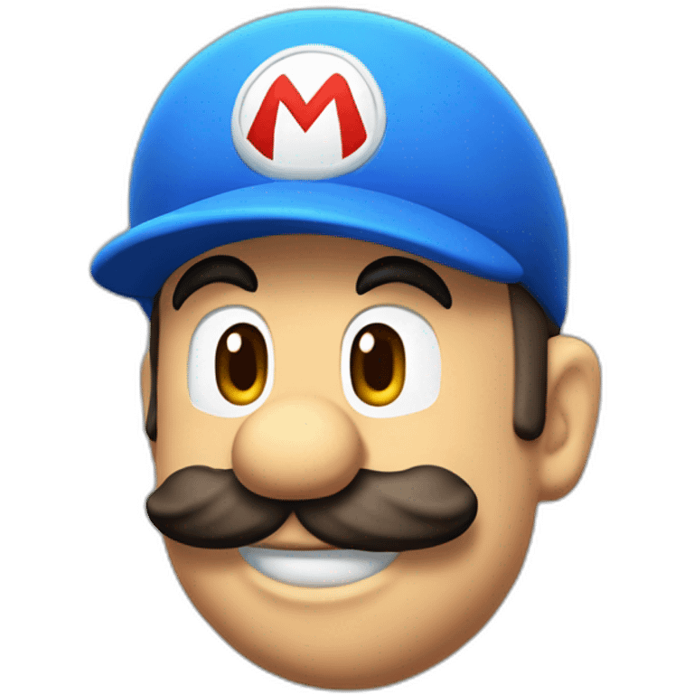 Un emoticon del personaje de Nintendo llamado Mario saludando con su gorra emoji