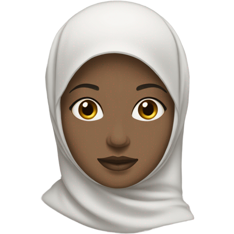 White hijabi woman, white skin  emoji