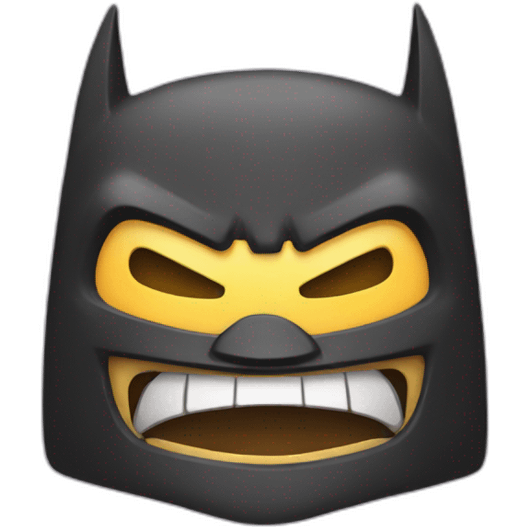 Angry batman smiling  emoji