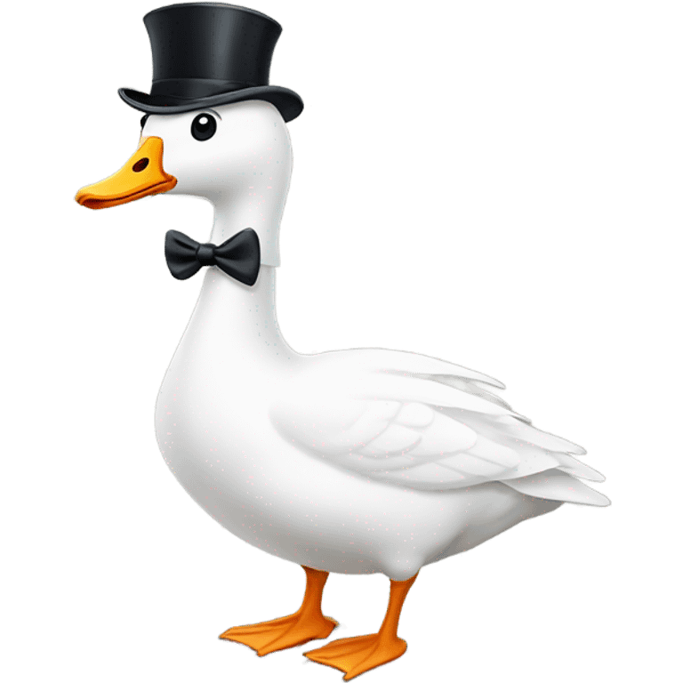 White goose body with monocle  emoji