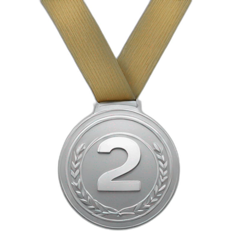 Silver 2nd place medal emoji