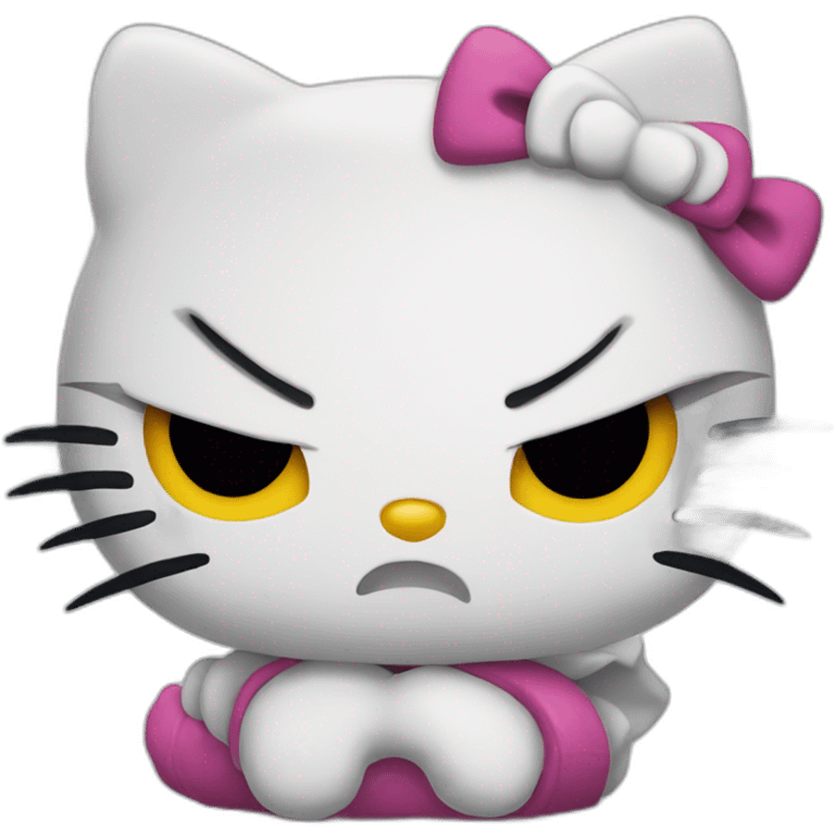 Hello kitty angry emoji