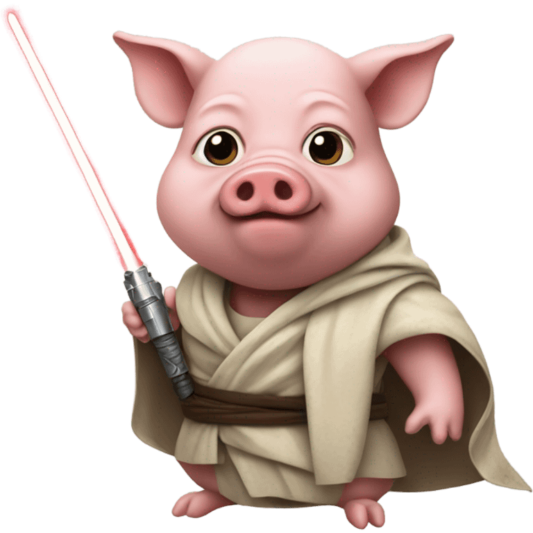 Jedi pig emoji