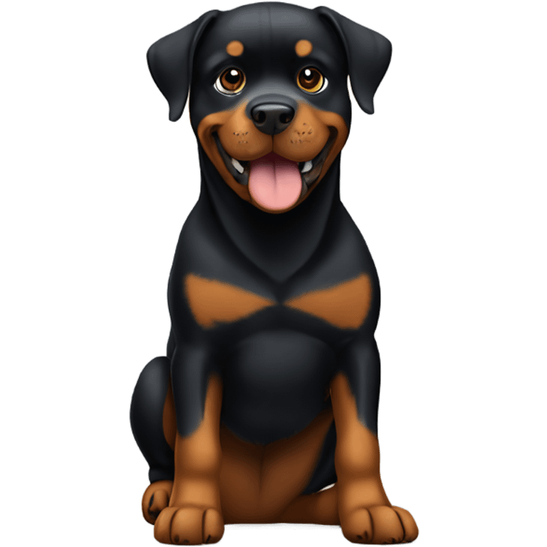 Rottweiler giving a thumbs up emoji