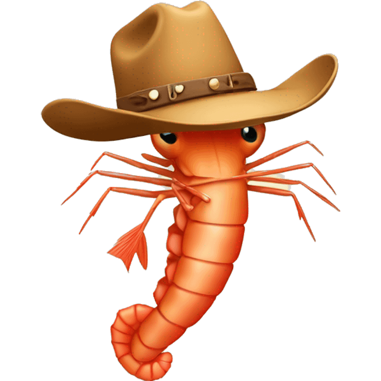 shrimp with cowboy hat emoji