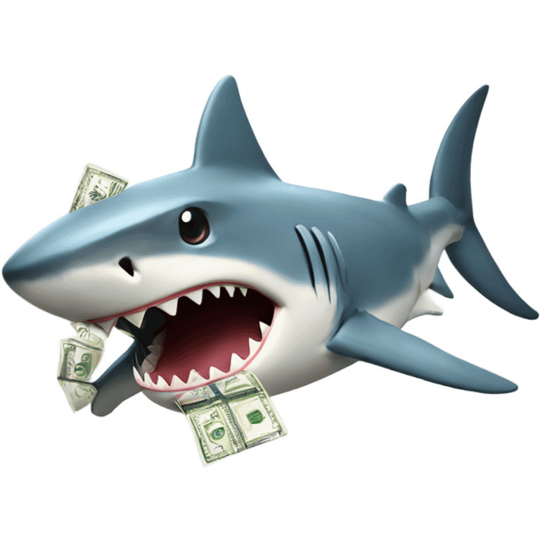 Shark with a money emoji