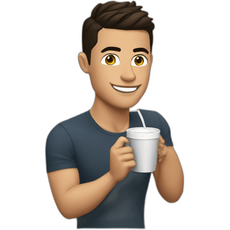 cristiano ronaldo drinking a coffe emoji