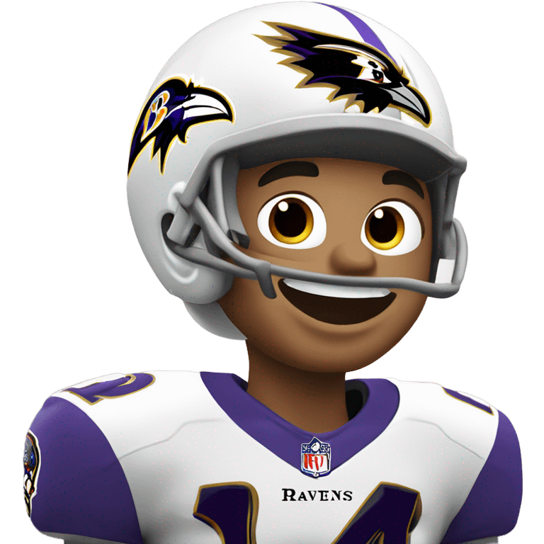 Baltimore ravens white fan emoji