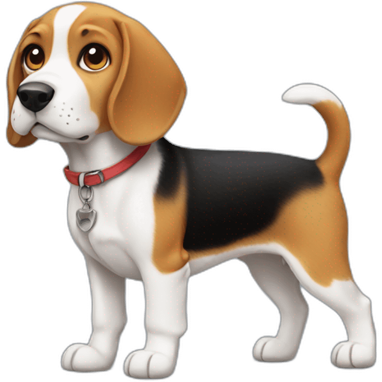 A cute beagle standing emoji