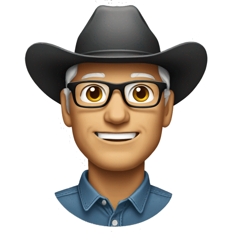 Tim Cook wearing a cowboy hat emoji