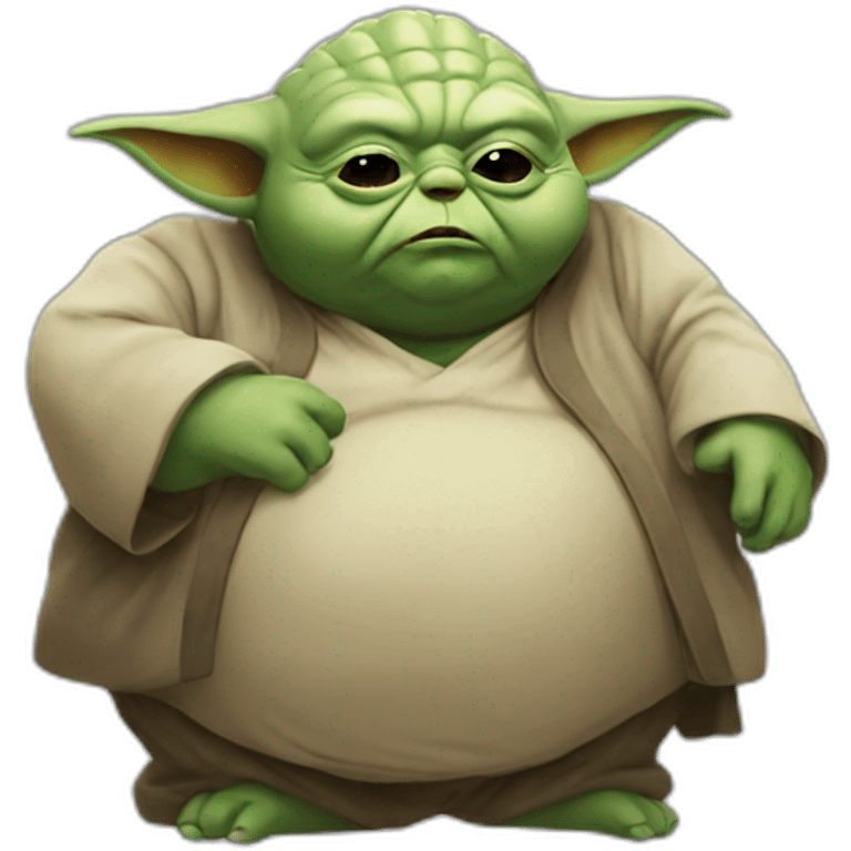 Drunk fat Yoda emoji