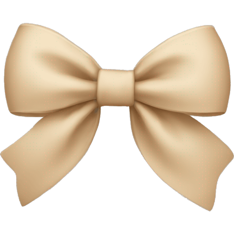 Beige bow emoji