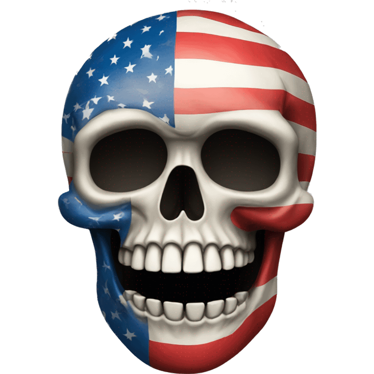 Skull with American flag emoji