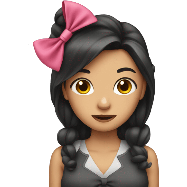 Girl with bow emoji