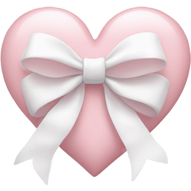 Light pink heart with a white bow emoji