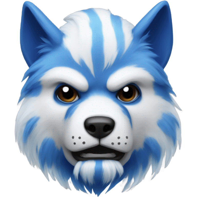 A protogen with blue and white fur emoji