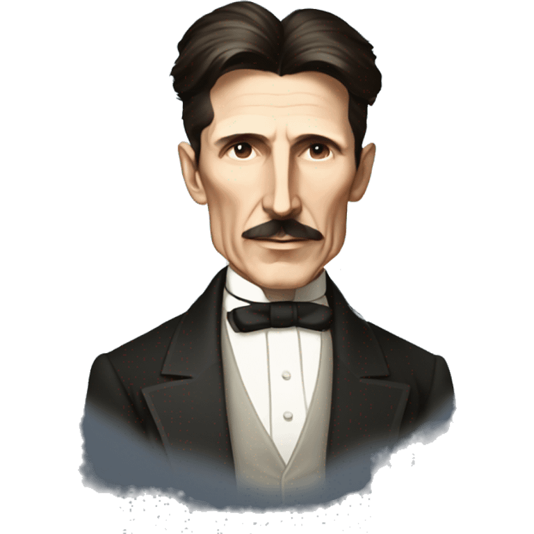 Nikola tesla with rays around emoji