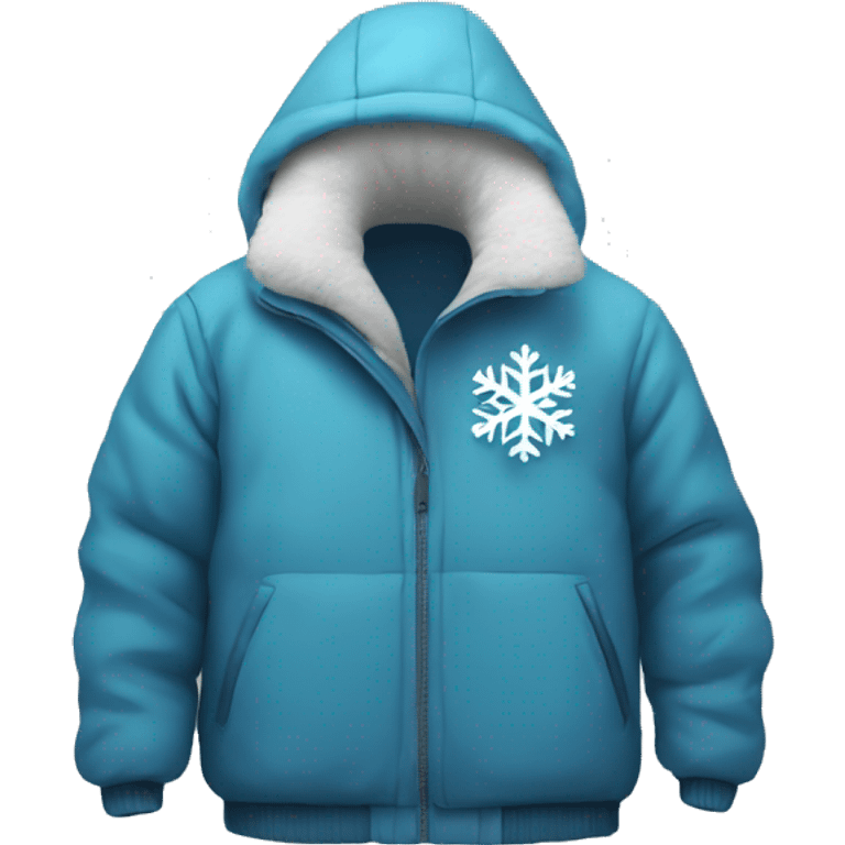 A winter jacket with snowflake emoji