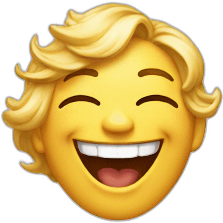 Laughing emoji in vogue style emoji