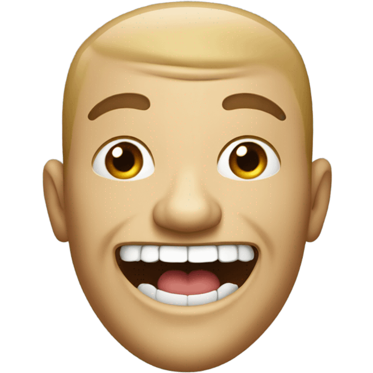 Guy with big head and crooked teeth emoji