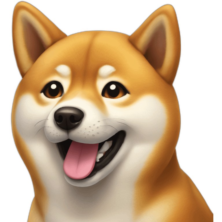 Shiba inu winking emoji