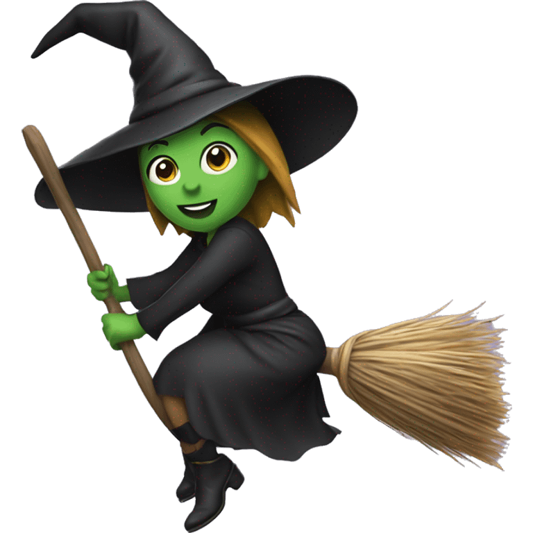 witch on a broomstick emoji