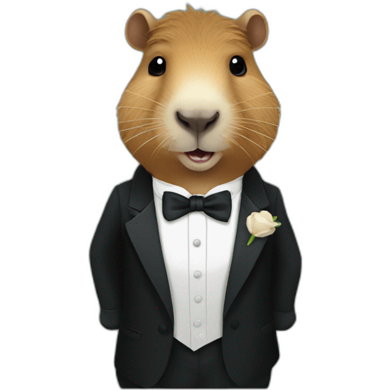 Capybara in a tuxedo emoji