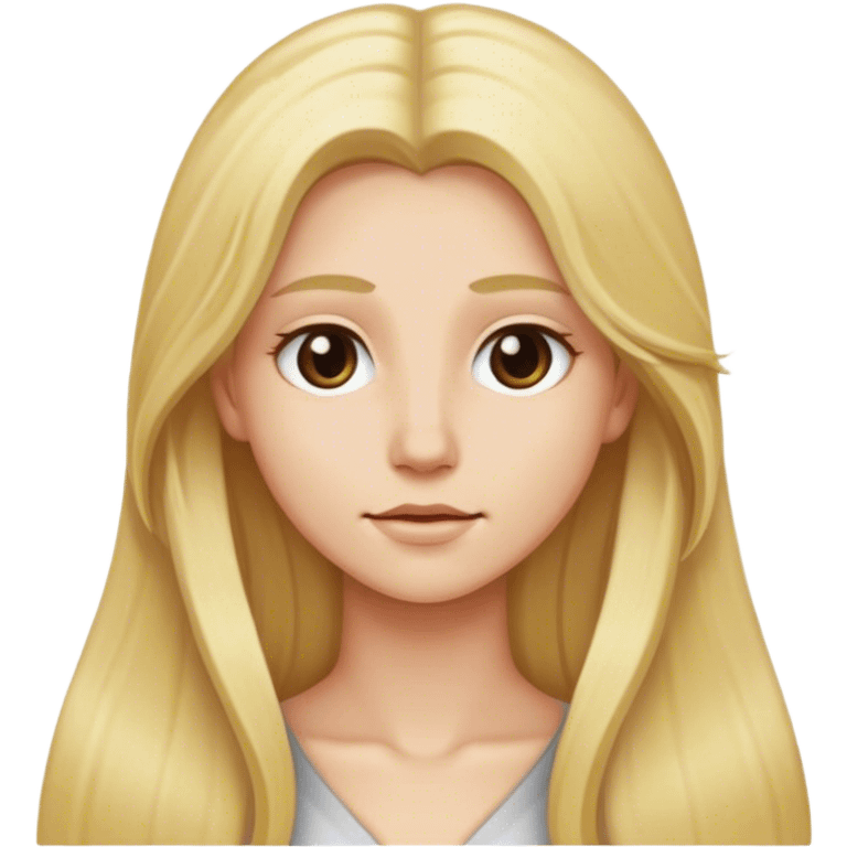 Una persona rubia pelo largo y piel blanca  emoji