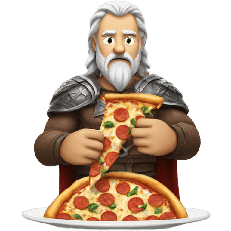 Odin eating pizza emoji