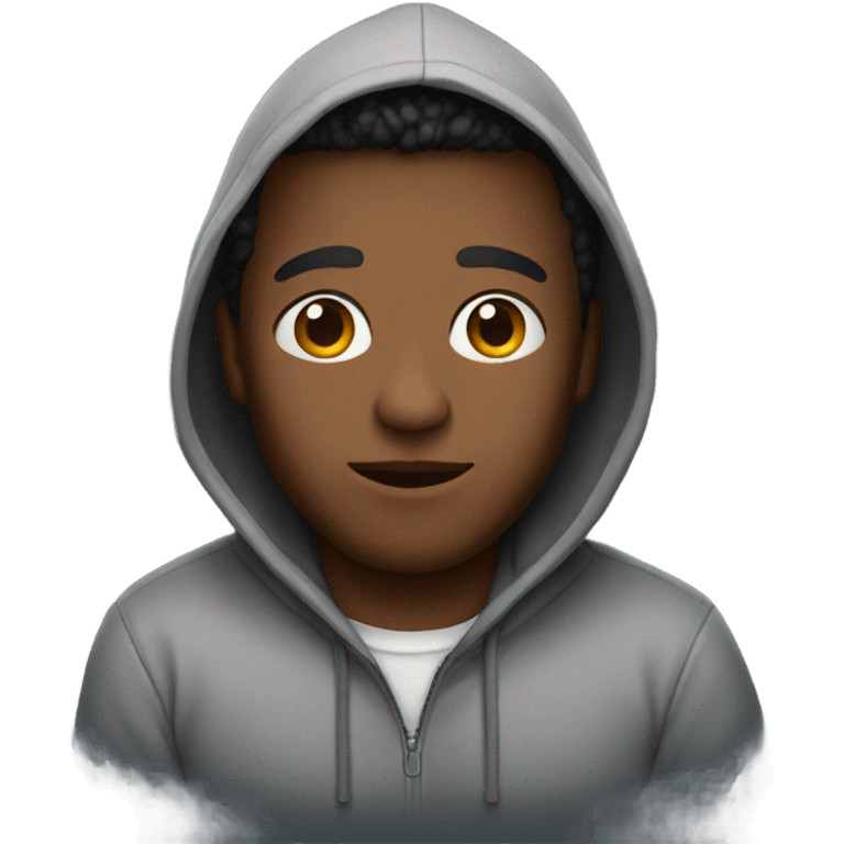 man wearing a hoodie  emoji