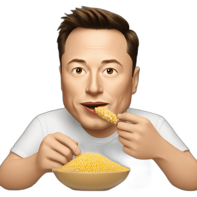 Elon Musk eating a couscous  emoji