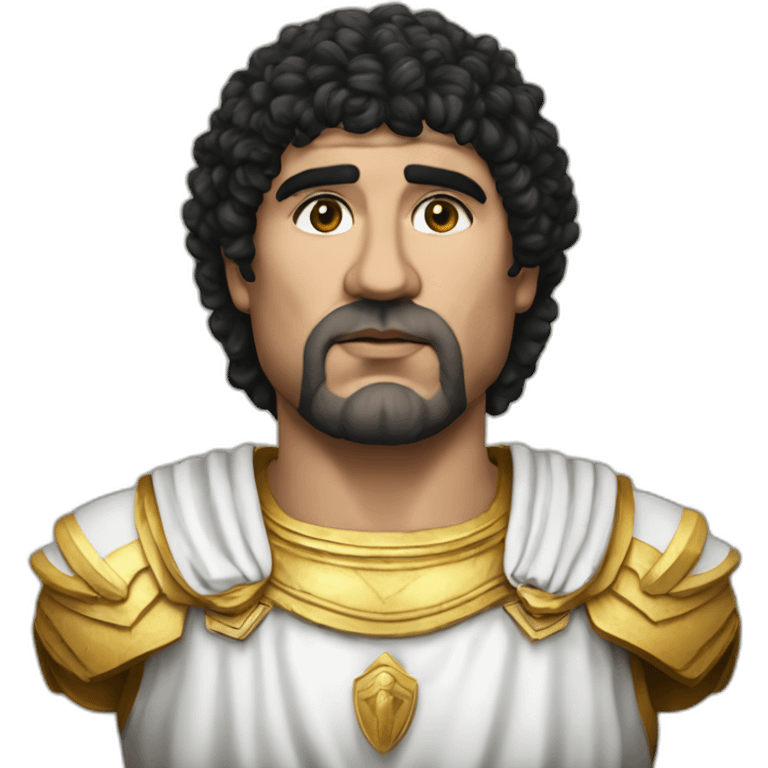 Real-life-fullbody-old-Maradona-dressed-as-a-Roman-emperor emoji