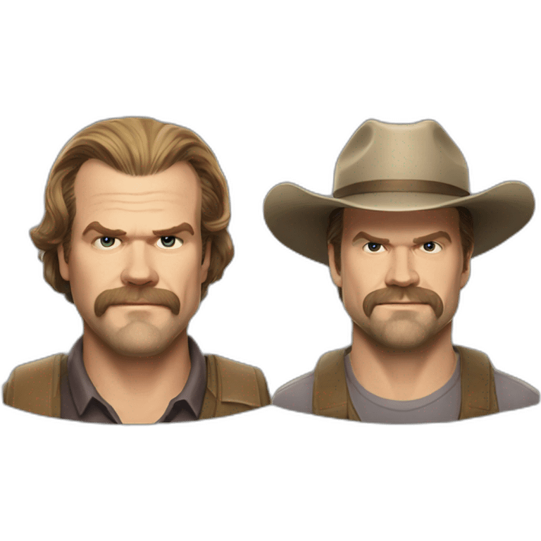 Jim Hopper David harbour little smiling emoji