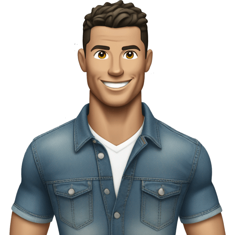 Cristiano Ronaldo in Jeans and Polo-Shirt  emoji