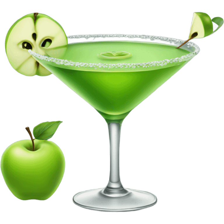 Green apple martini  emoji