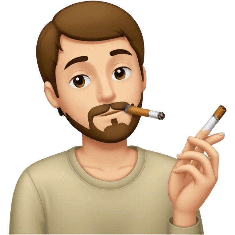 Man smoking a blunt and really high emoji