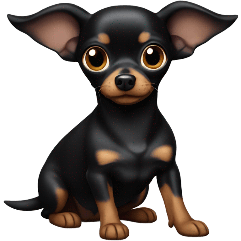 Black chihuahua wiener dog   emoji