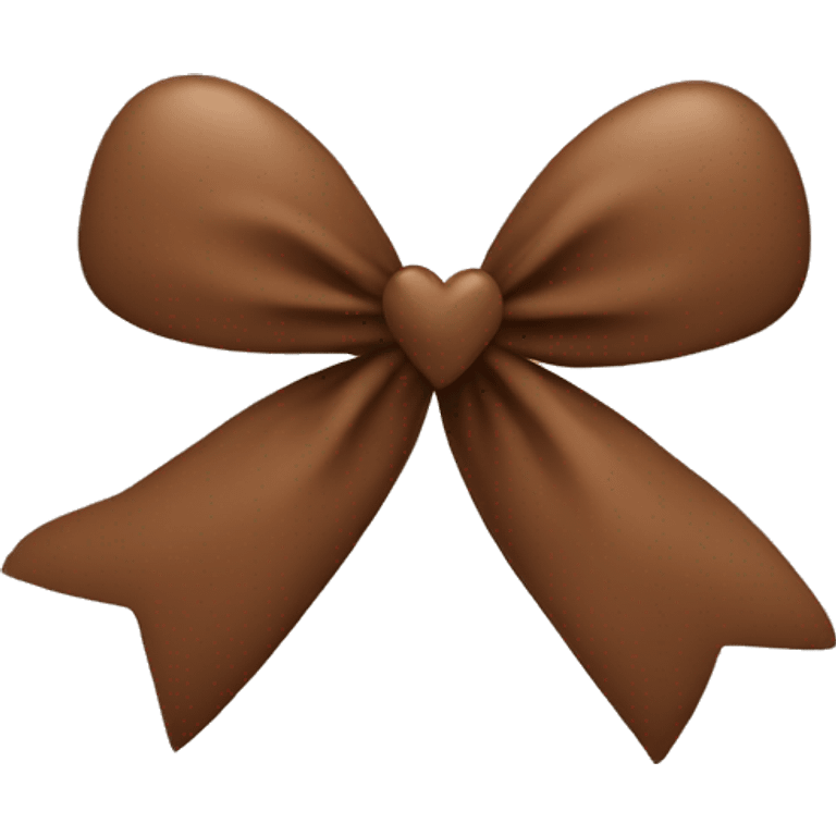 brown heart with bow emoji