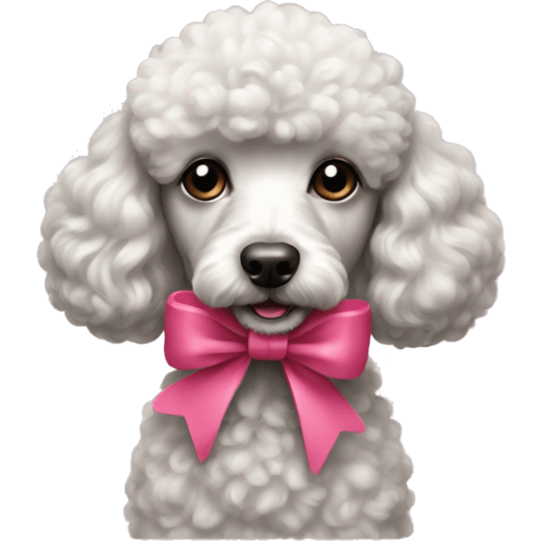 Poodle with bow emoji