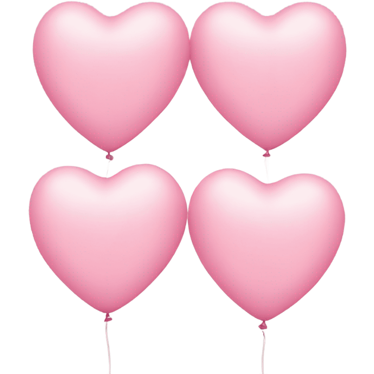 2 pastel pink heart balloons emoji