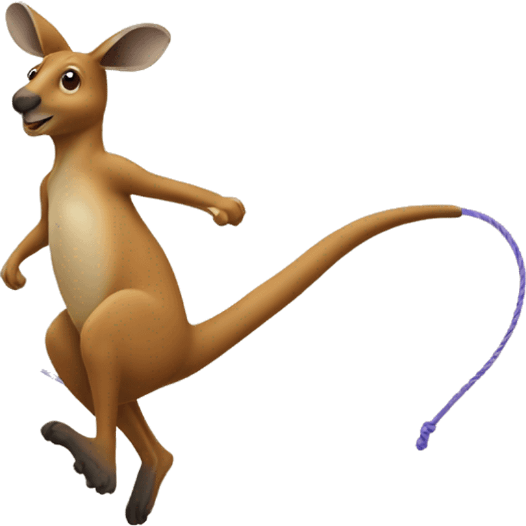 A kangaroo jump roping emoji