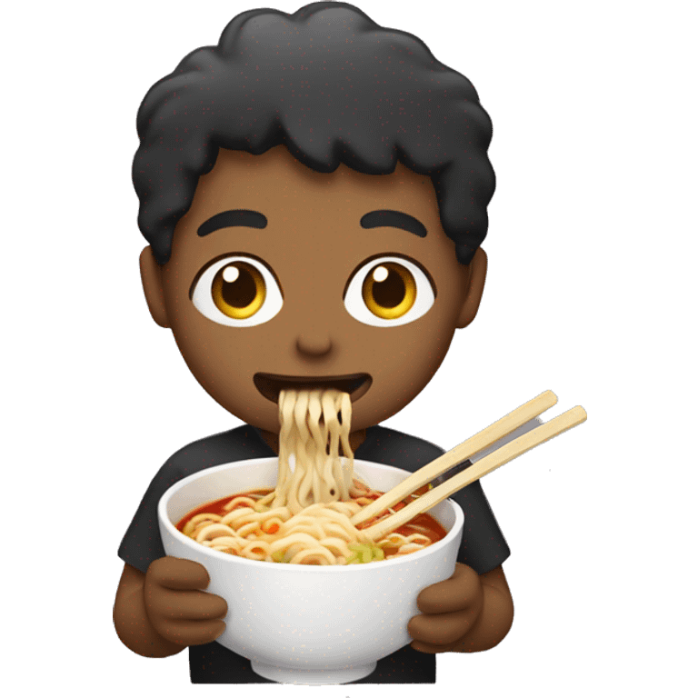 Person eating ramen emoji