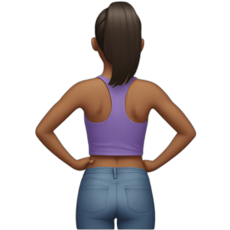 Girl with back muscle emoji