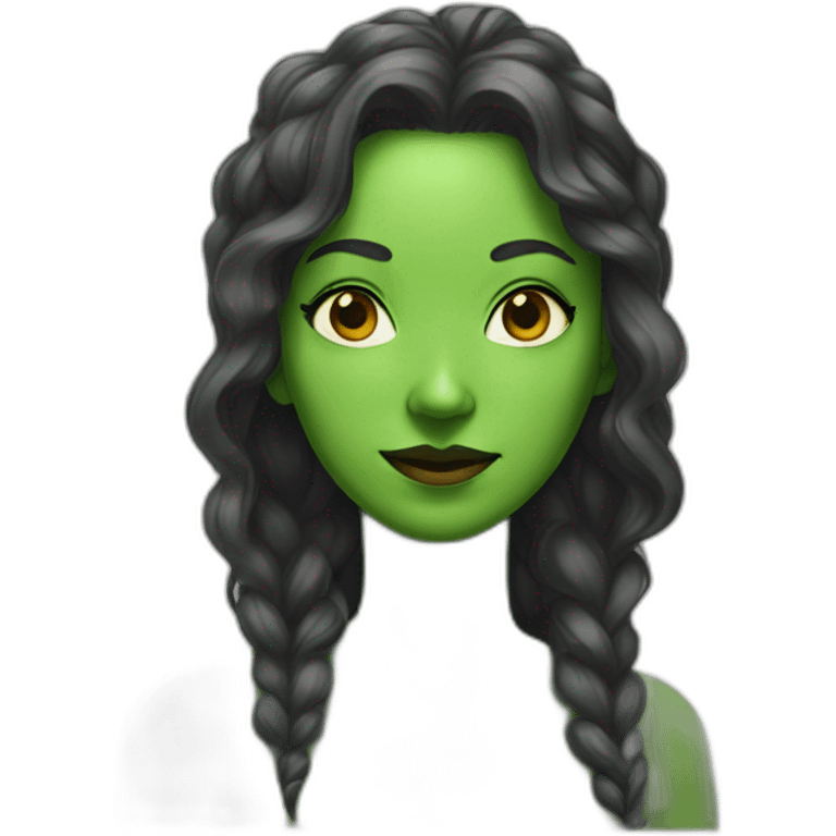 green skinned woman emoji