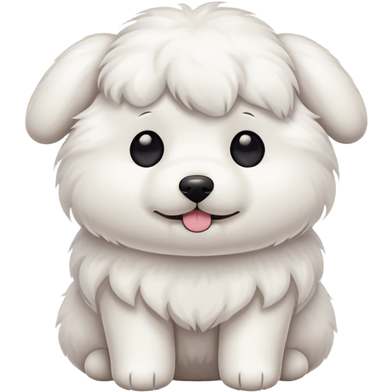 Marshmallow doodle dog emoji