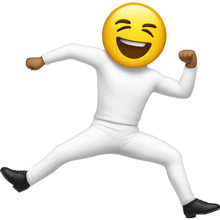 Kicking into a room emoji