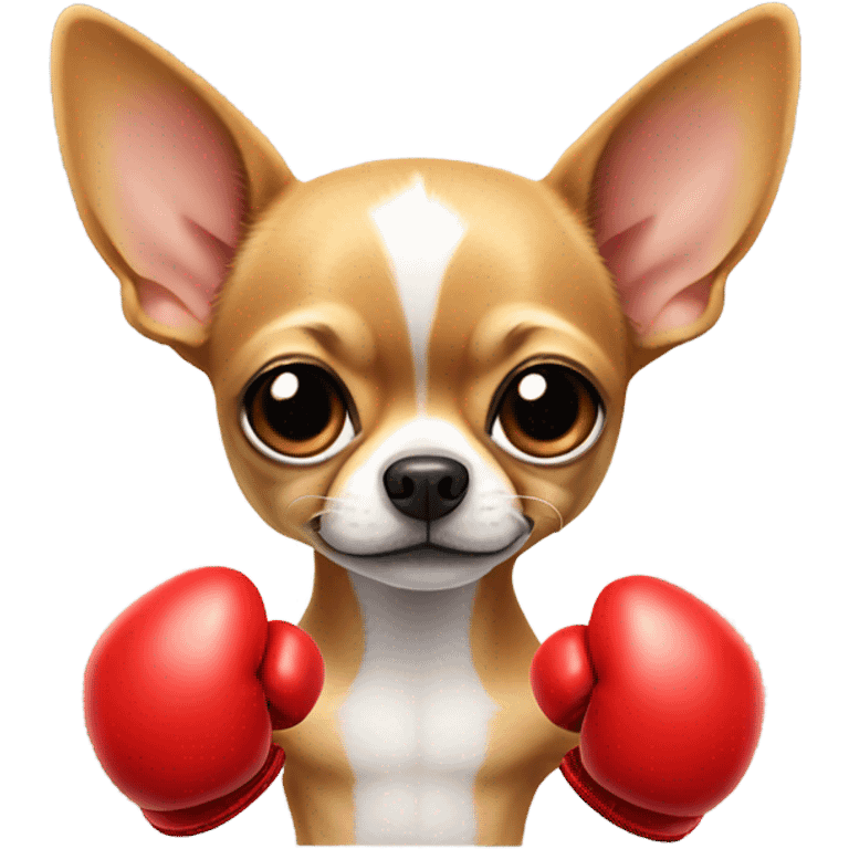 Chihuahua with boxing gloves emoji